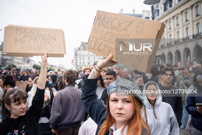 Demonstration By The “Bloquons Tout” Movement In Rennes