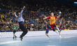 Lasse Vilhelmsen plays for GOG during the EHF Champions League 2025/2026 match between FC...