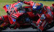 Francesco Bagnaia from Italy rides the Ducati Desmosedici GP25 of the Ducati Lenovo Team d...
