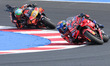 Francesco Bagnaia from Italy rides the Ducati Desmosedici GP25 of the Ducati Lenovo Team,...