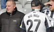 A Newcastle United fan wears a shirt with 'Big Nick' in reference to new signing Nick Wolt...