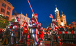 KRAKOW, POLAND – SEPTEMBER 13: Artists and historical reenactors are seen during the stre...