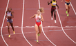 Natalia Bukowiecka (POL) comes second in her 400m heat during the World Athletics Champion...