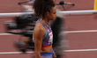 Sydney Mclaughlin-Levrone (USA) stands before her 400m heat during the World Athletics Cha...