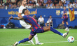 Raphinha Dias scores during the match between FC Barcelona and Valencia CF, corresponding...