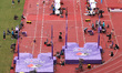 Katie Moon from the USA clears a height in Women's Pole Vault qualifying during the World...