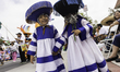 Paraders perform traditional Mexican dances during the East L.A. Mexican Independence Day...