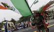 Paraders perform traditional Mexican dances during the East L.A. Mexican Independence Day...