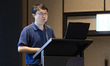 Kim Ji-hyuk, an AI Specialist at Google Cloud, delivers a presentation during the side eve...