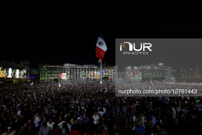Claudia Sheinbaum, President Of Mexico, Leads The 215th Anniversary Of The Cry Of Independence