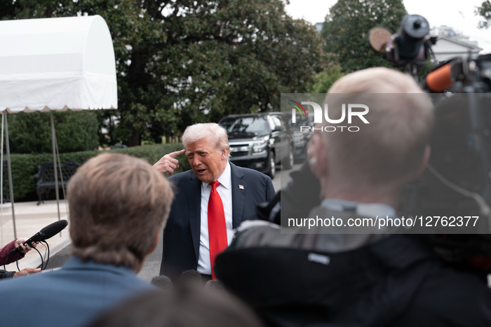 President Trump Departs The White House For A Trip To The UK
