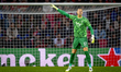 Union Saint-Gilloise goalkeeper Kjell Scherpen plays during the match between PSV and Roya...