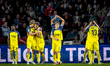 Union Saint-Gilloise defender Kevin Mac Allister scores the 0-3 and celebrates the goal du...