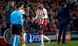 PSV Eindhoven forward Myron Boadu plays during the match between PSV and Royale Union Sain...