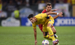 Alexandru Dobre and Niko Sigur play during the International Friendly match between Romani...