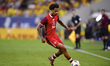 Tajon Buchanan plays during the International Friendly match between Romania and Canada at...