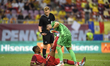 Max Crepeau plays during the International Friendly match between Romania and Canada at Na...