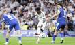 In Madrid, Spain, on September 16, Vinicius Jr of Real Madrid attempts a shot during the U...