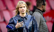 Noa Vahle of ZIGGO Sport attends the match between PSV and Royale Union Saint-Gilloise at...