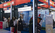 Visitors and buyers gather at the MONGOLIA booth during the 25th Broadcast Worldwide (BCWW...