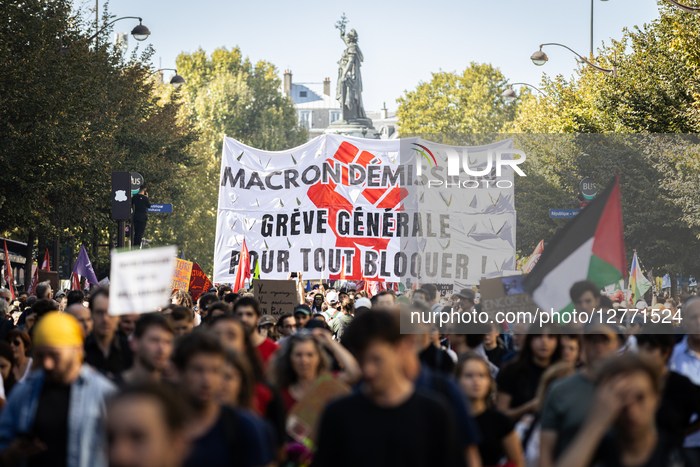 Demonstration Of The 18th September Strike In Paris, France
