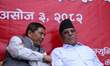 Former Nepali Prime Minister and Chairman of the CPN-Maoist Center Pushpa Kamal Dahal (rig...