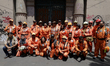 Rescuers from the Topos Azteca group participate in the Second National Drill Mexico 2025...