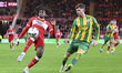 Kaly Sene of Middlesbrough plays during the Sky Bet Championship match between Middlesbrou...