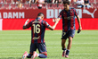 Kervin Arriaga and Manu Sanchez are at the end of the match between Girona FC and Levante...