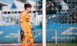 Goalkeeper Damian Hoyo Kowalski plays during the game between Hutnik Krakow and Rekord Bie...