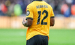 Emmanuel Agbadou of Wolverhampton Wanderers takes a moment to reflect after the final whis...