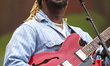 Eric Burton of Black Pumas performs during the Farm Aid 40 Music Festival in Minneapolis,...
