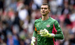 PSV Eindhoven goalkeeper Matej Kovar participates in the match between PSV Eindhoven and A...