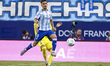 Chupe of Malaga CF controls the ball during the La Liga Hypermotion match between Malaga C...