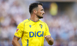 Iuri Tabatadze of Cadiz CF is in action during the La Liga Hypermotion match between Malag...