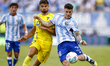 In Malaga, Spain, on September 21, 2025, Diego Murillo of Malaga CF competes for the ball...