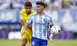 Diego Murillo of Malaga CF controls the ball during the La Liga Hypermotion match between...