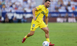 Iuri Tabatadze of Cadiz CF runs with the ball during the La Liga Hypermotion match between...