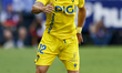 Iuri Tabatadze of Cadiz CF controls the ball during the La Liga Hypermotion match between...