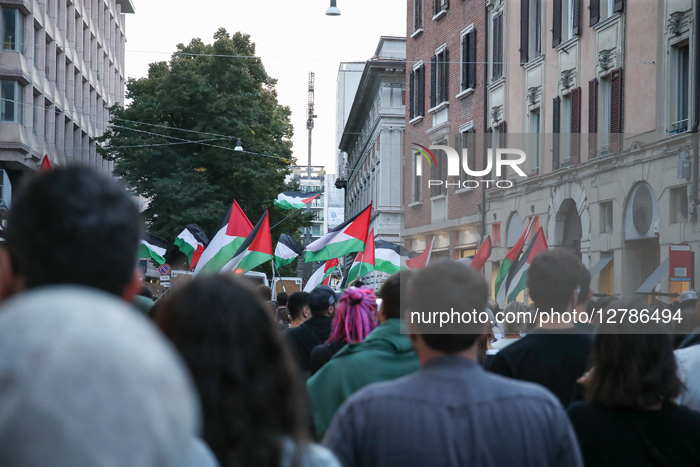 Rally Part Of The Nationwide Strike Called "Let's Block Everything" In Support Of Gaza People In Brescia, Italy. 