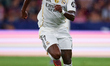 Vinicius Junior of Real Madrid is in action during the LaLiga EA Sports match between Leva...