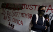 Normal school students from Ayotzinapa accompany the mothers and fathers of the 43 missing...