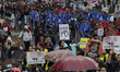 Various social organizations support the mothers and fathers of the 43 missing Ayotzinapa...