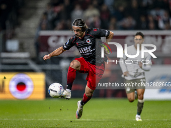 Excelsior player Irakli Yegoian plays during the match between Excelsior Rotterdam and PSV Eindhoven at Stadium Woudestein for the Dutch Vri... by EYE4images/NurPhoto