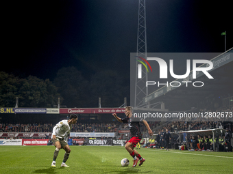 PSV Eindhoven defender Mauro Junior and Excelsior player Gyan de Regt play during the match between Excelsior Rotterdam and PSV Eindhoven at... by EYE4images/NurPhoto