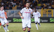 Riccardo Orsolini of Bologna FC celebrates a goal during the Serie A match between US Lecc...