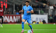 Eljif Elmas of SSC Napoli is in action during the Serie A Enilive match between AC Milan a...