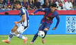 Dro plays during the match between FC Barcelona and Real Sociedad, corresponding to week 7...