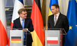 From left to right, Germany's Foreign Minister Johann Wadephul and Poland's Deputy Prime M...