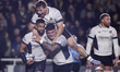 Brandon Jackson (L), Theo Dan (M), and Marco Riccioni (R) celebrate Brandon Jackson's try...